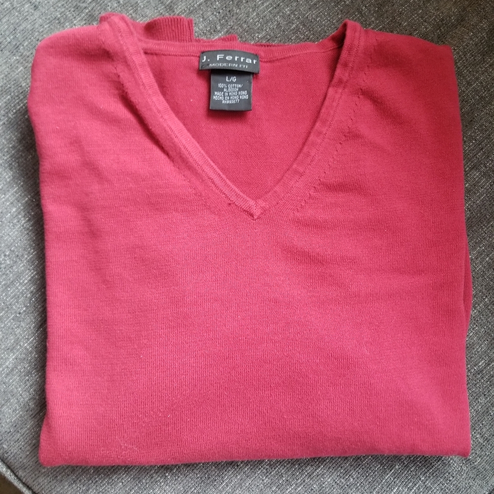 J FERRAR - long sleeve v-neck sweater